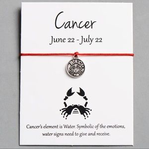 Cancer Astrology Zodiac Sign Constellations Wish Bracelet Jewelry birthday